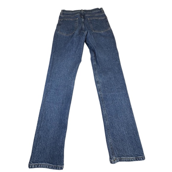 Reformation Jeans Women's Size 25 Blue Cotton Lisa High Rise Straight Stretch - Picture 7 of 16